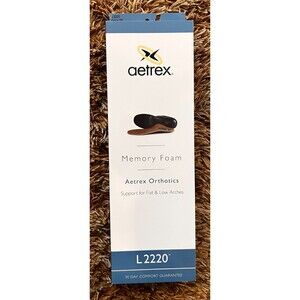 Aetrex Mens L2220 Size 9 Brand NEW Orthotics Arch Support For Flat & Low Arches